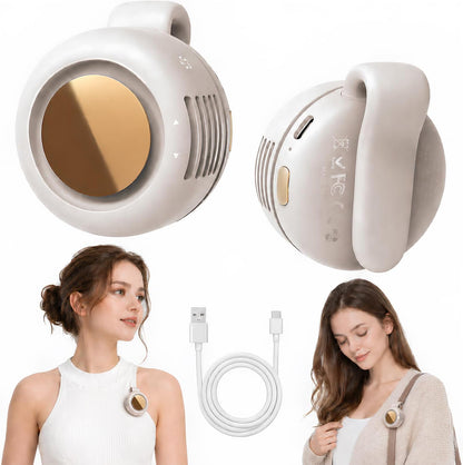 2Pack Portable Clip-On Fan for Shirt, 2.8 oz Lightweight Palm-Size Mini Fan