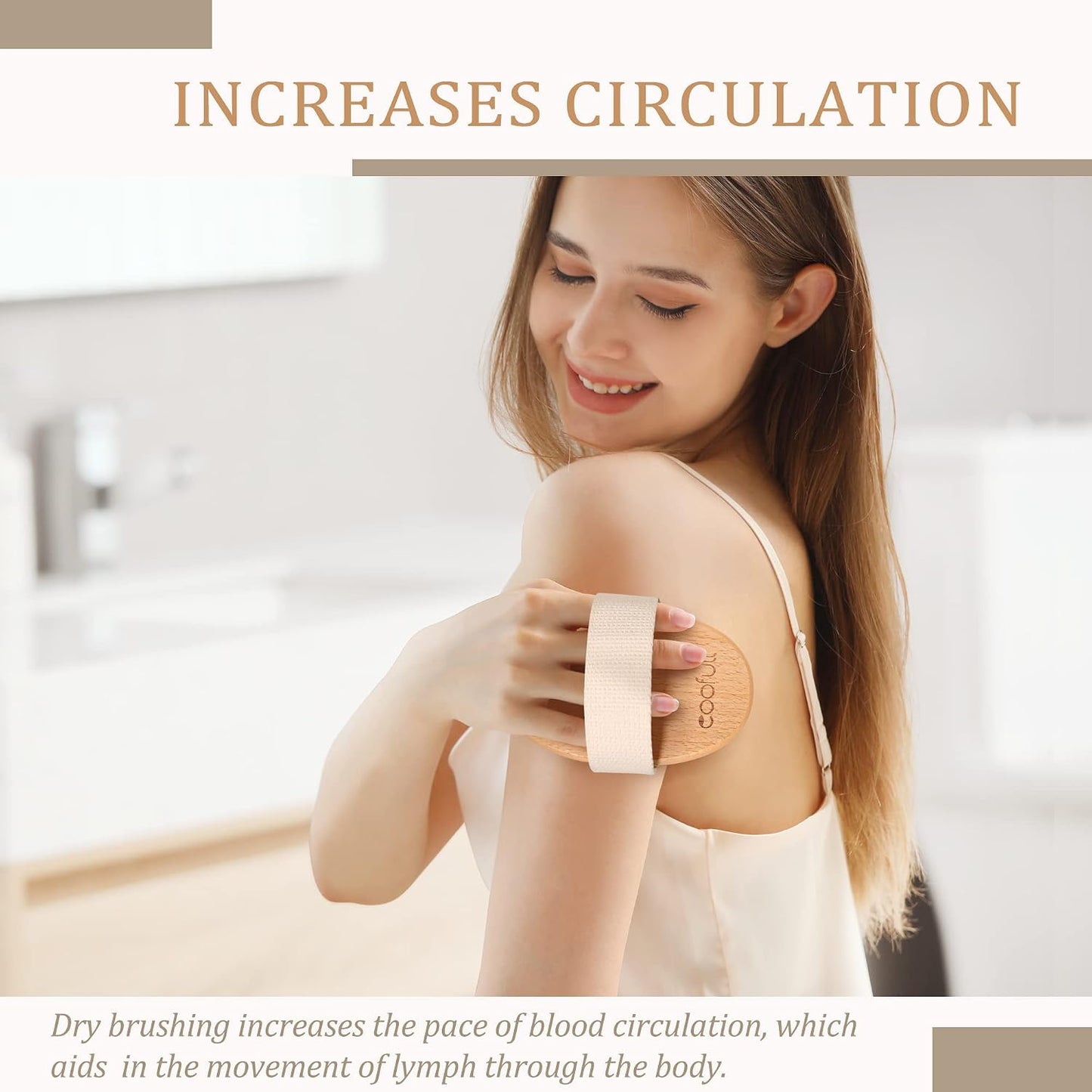 SURDOCA Dry Brush, Body Exfoliating Scrubber, Bath Shower Brushes for Improve Circulation, Cellulite and Lymphatic Remover