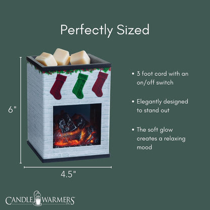 Candle Warmers ETC. Illumination Fragrance Warmer- Light-Up Warmer for Warming Scented Candle Wax Melts and Tarts or to Freshen Room, White Harmony