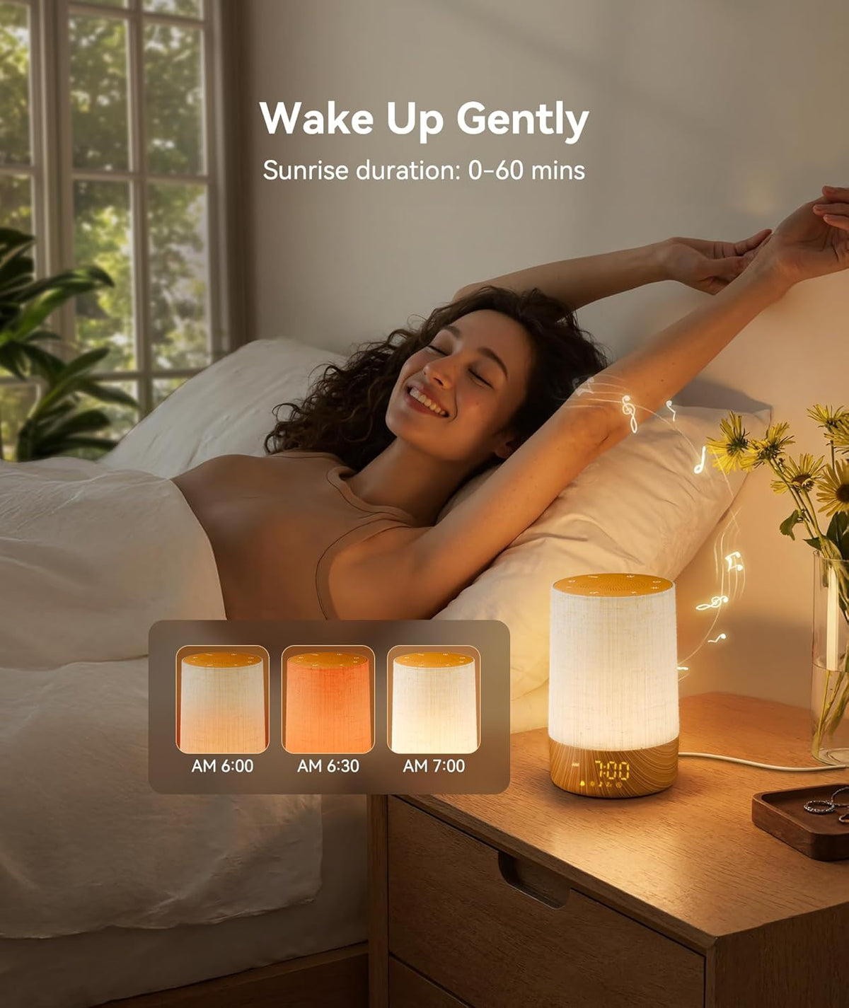 Dreamegg Sunrise Alarm Clock, Sound Machine with Alarm Clock &Wake Up Light