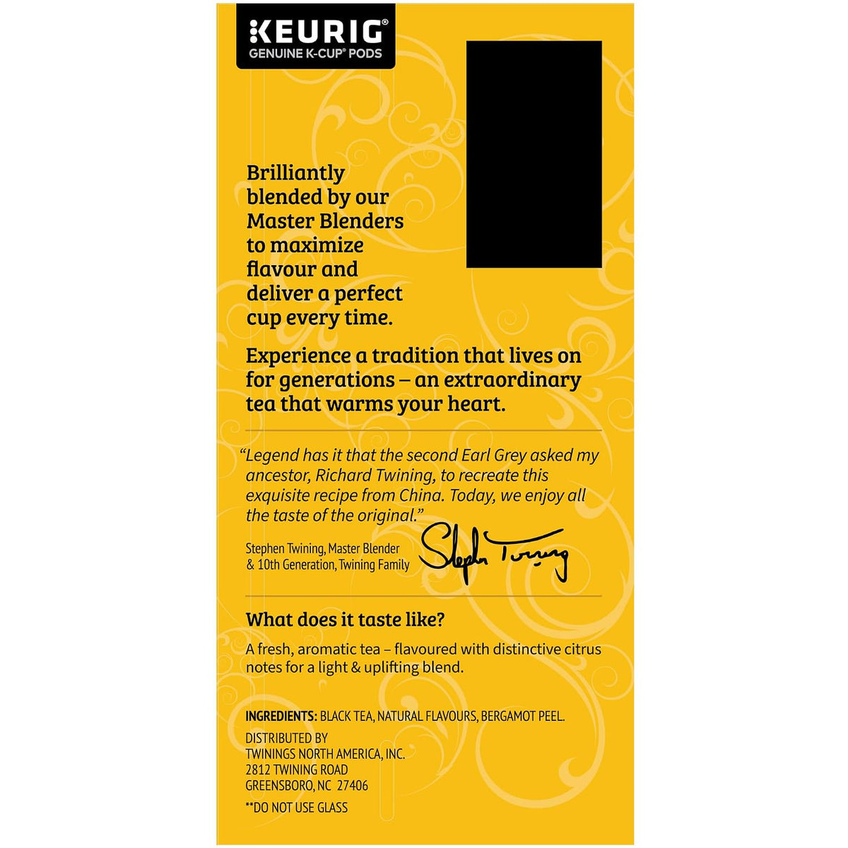 Twinings Earl Grey Tea Keurig K-Cups, 96 Count