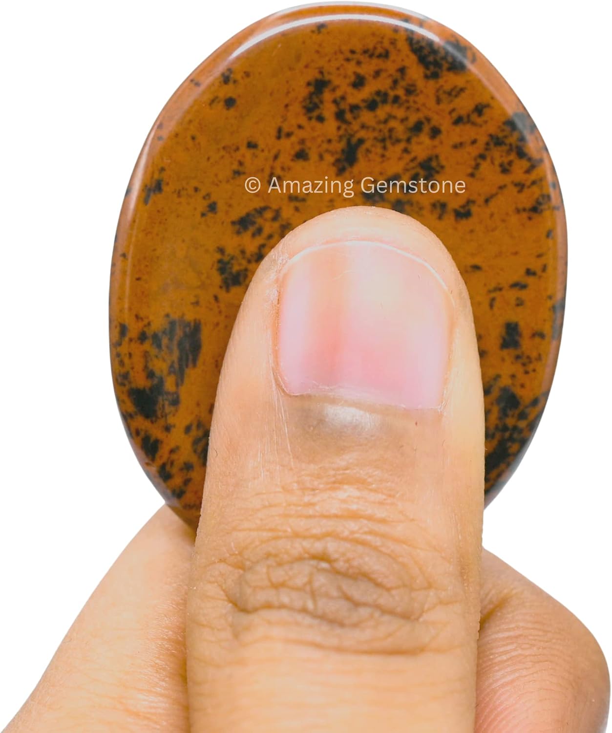 Amazing Gemstone Labradorite Thumb Worry Stone, Anxiety Stone, Healing Crystals - Piedra Crystal Fidget for Gift, Meditation, Calming, Relaxation, Stress Relief - Colors C