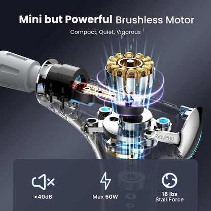 RENPHO Micro One Super Mini Massage Gun for Women, Portable Travel Massager for Muscle Relief, FSA Approved, 4-Speed Percussion Massage Gun for Office, Home & Daily Comfort, HSA