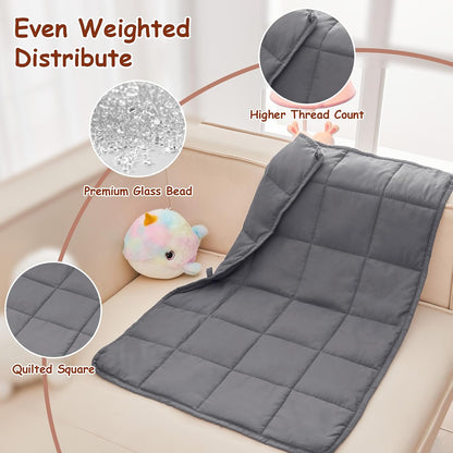 yescool Weighted Lap Pad 2 Pounds Weighted Lap Blanket, Space Plane Small Weighted Blanket, Weighted Throw Blanket Gifts for Travel Indoor Outdoor, 20"x30"