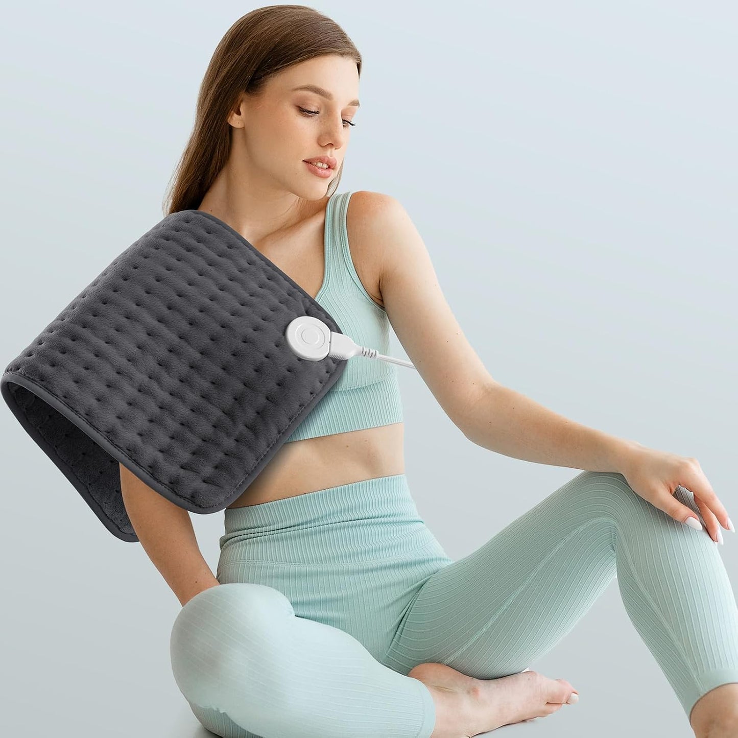 VALGELUIK Heating Pad for Back, Neck & Shoulder Pain Relief – 12"x24" Electric Heat Pad, Auto-Off, Machine Washable, Moist/Dry Heat Options – Thoughtful Mother's Day Gifts for Mom, Dad, Women & Men
