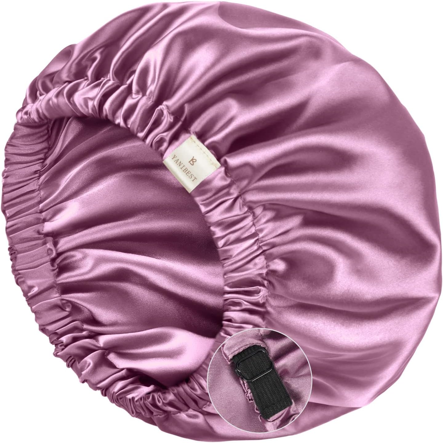 YANIBEST Silk Bonnet Satin Bonnet for Sleeping Women Men, Adjustable Double Layer Hair Bonnet for Curly Braids Reduce Frizz