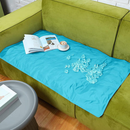Drydiet Cooling Pad Mat for Bed Cooling Mattress Pad Gel for Sleep, Summer Hot Flashes, Adult, Pets, No Water or Electricity Required(Plain,48 x 28 Inch,Light Blue)