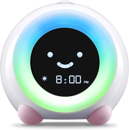 LittleHippo Mella: Kids Alarm Clock, Ready to Rise Children's Sleep Trainer, Night Light, Sound Machine and OK to Wake for Toddlers and Kids - Arctic Blue (Updated 2025)