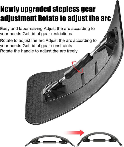 Back Stretcher Device, Multi-Level Back Support Adjustable, Spinal Board Massager with Curved Design, Stretching Equipment Tool Relieves Tension, for Daily Stretching and Relaxation