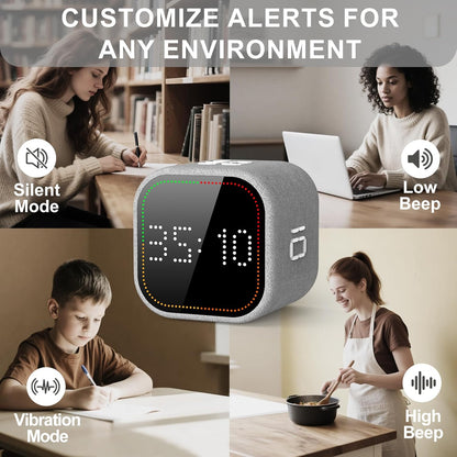 REACHER Fast Custom Pomodoro Timer Cube, Productivity Timer for ADHD