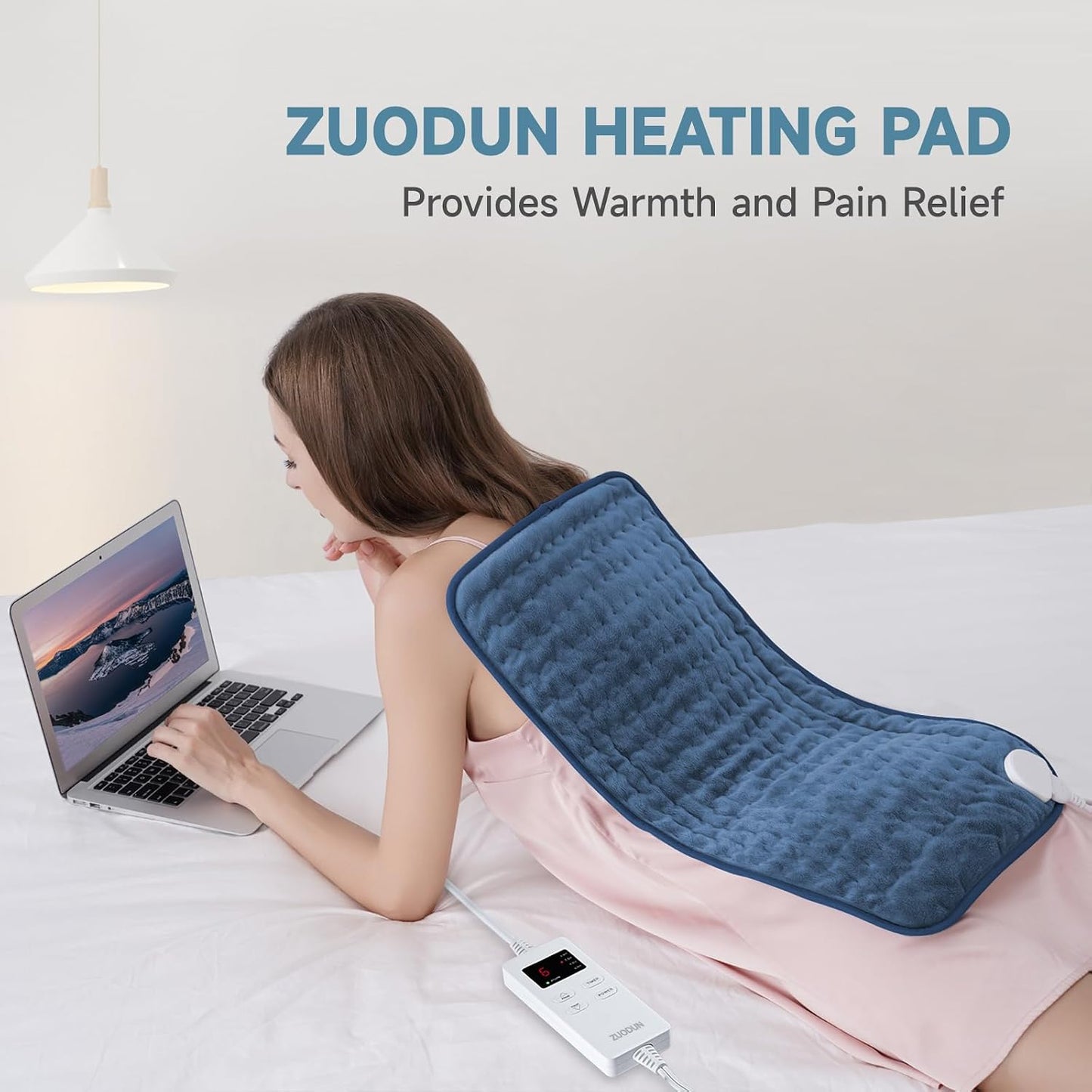 Heating Pad for Back, Neck, and Shoulder Pain Relief, Electric Heat Pad with 6 Heat Levels, Moist Heat Option, Auto Shut-Off, Birthday Christmas Gifts for Women Men Mom Dad Grandma, Gifts for her