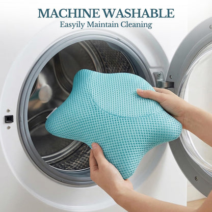 Non Slip Bath Pillow, Luxury Spa Bathtub Head & Neck Rest Support, Permeable Quick Drying Air Mesh Tub Pillow with 4 Large Suction Cups, Fits Any Tubs, Soft and Relaxing (White)