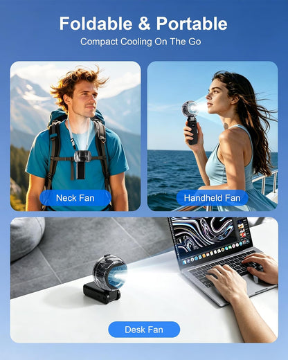 Portable Misting Fan, Rechargeable Handheld Spray Fan