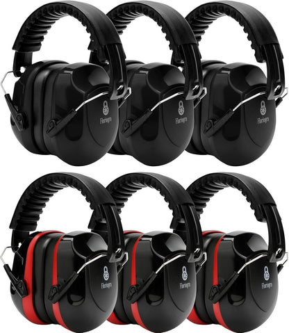 Floriogra 6 Pack Noise Reduction Ear Protection, Hearing Protection Ear muffs SNR 34dB Noise Cancelling Headphones for Adults Kids Autism, Sound Proof Earmuffs for Mowing/Construction/Work