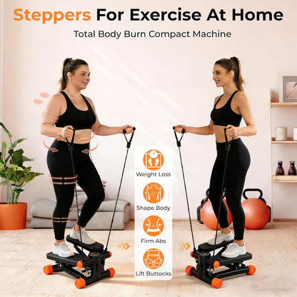 NEWBULIG Mini Stepper for Exercise at Home Stair Step Machine for Indoor Fitness Portable Home Gym Stepper for Full Body Workout 300lb Weight Capacity