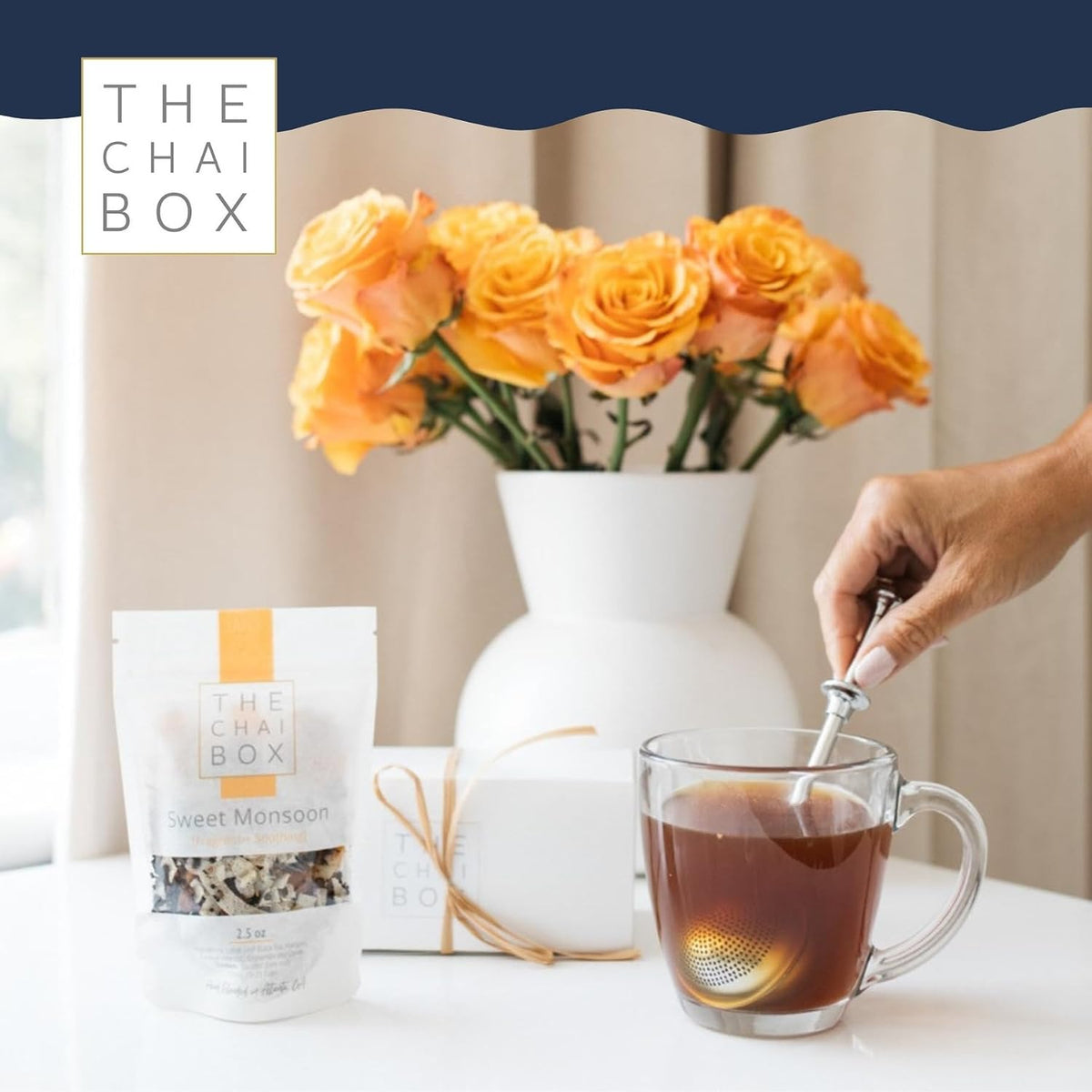 The Chai Box Traditional Coconut & Mango Chai - 100% Organic Black Tea