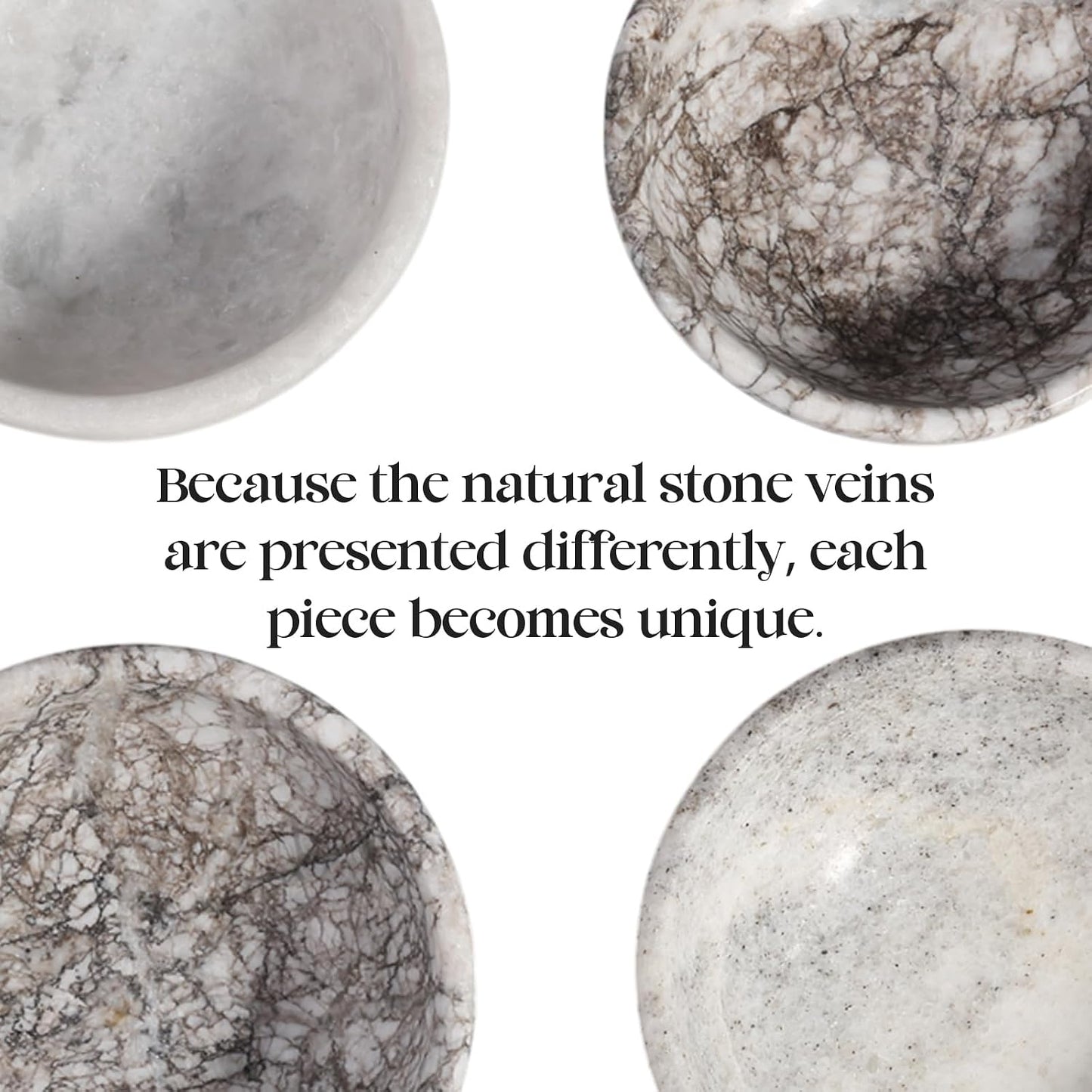 Koville Natural Marble Incense Holder, Incense Holder for Sticks with 9 Holes, Handmade Incense Burner Ash Catcher for Meditation Yoga SPA, Balsam Fir/Palo Santo/Sage/Cone (White)