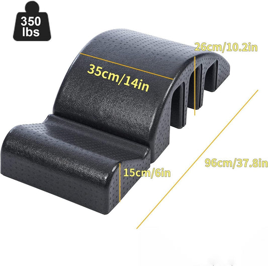Pilates Spine Corrector Arc Barrel for Back Flexibility, Core Strength & Posture Support, Spinal Corrector Pilates Foam in Black