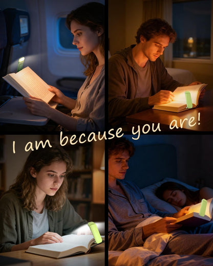 HEMONNKAM Book Reading Light, Rechargeable Clip on Booklight, Eye Caring 3 Color Temperatures & 5 Brightness Levels, Night Use for Bed, Long Lasting, Reading at Night in Bed, Purple