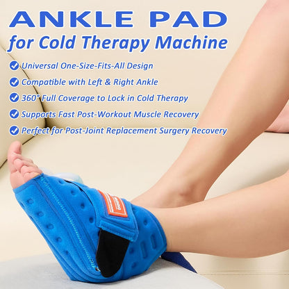 Cold Therapy Machine for Foot Ankle Surgery, Ice Therapy Machine with Pressure Regulator, Timer & Temperature Display, Cryotherapy Unit with Foot Ankle Ice Pack Wrap for Post-Surgery Recovery