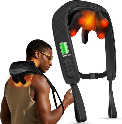CuPiLo Cordless Neck and Shoulder Massager with Heat,HSA Store FSA Eligible
