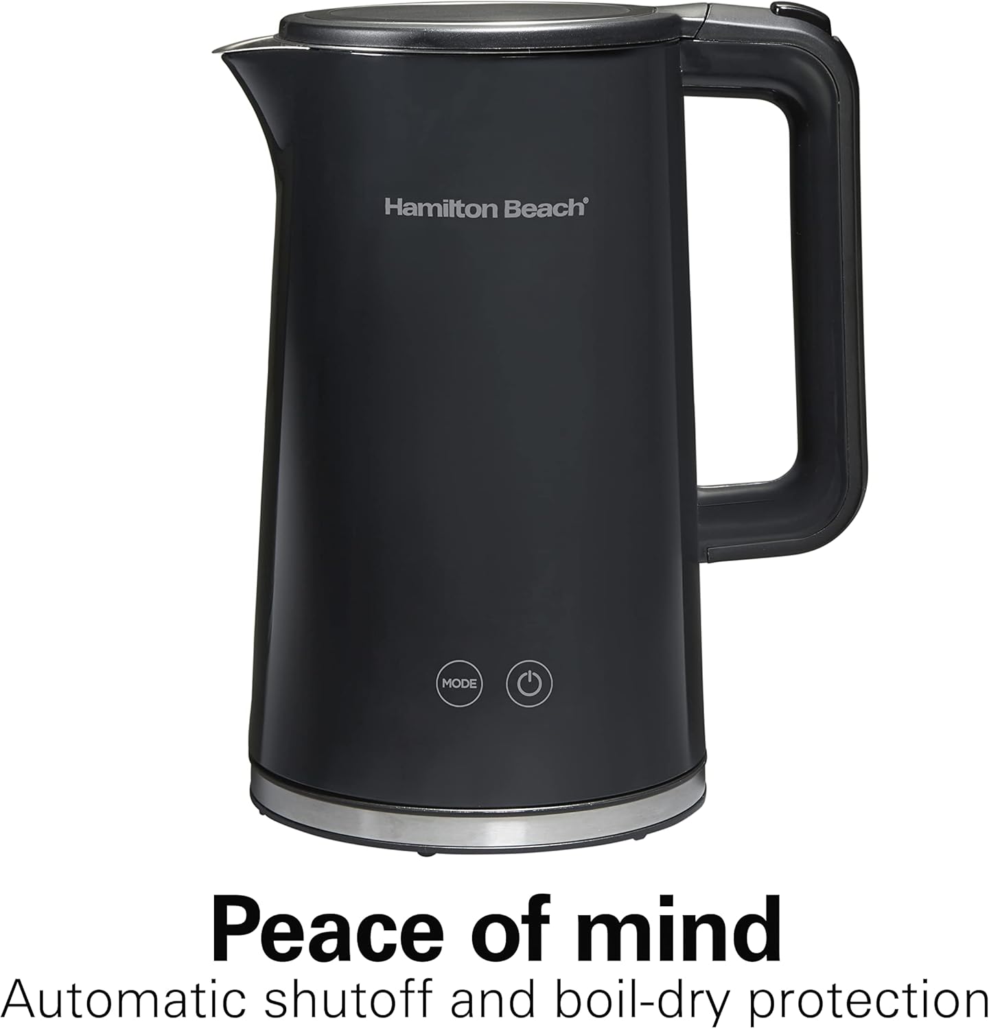 Hamilton Beach Digital Temperature Control Electric Tea Kettle, Hot Water Boiler & Heater 1.7L, 5 Preset Modes + Keep Warm, Fast Boil 1500 Watts, BPA Free, Cool-Touch Exterior, Black (41033)