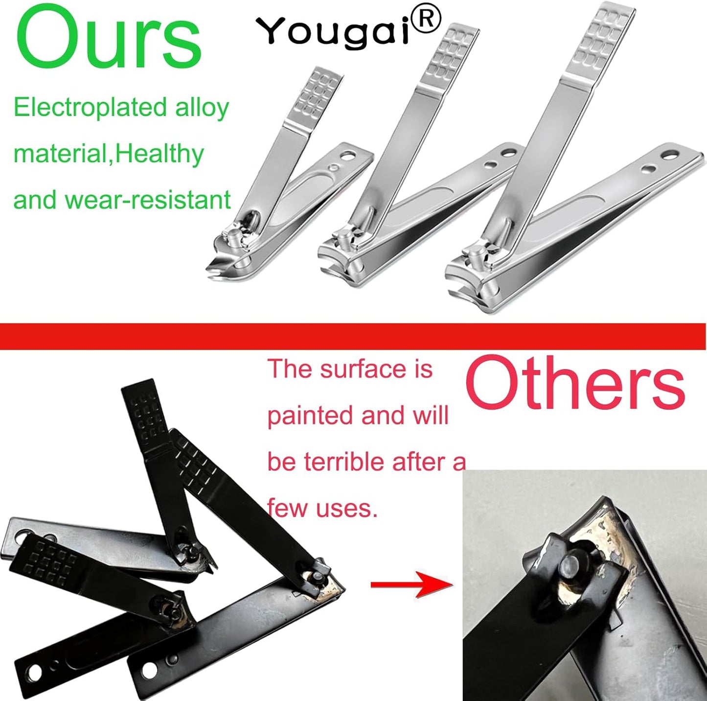 Yougai Manicure Set 18 Pieces Professional Nail Clippers Pedicure Kit Men Women, Stainless Steel Fingernail Toenail Cutters, Nail Care Grooming Tools with Leather Travel Case