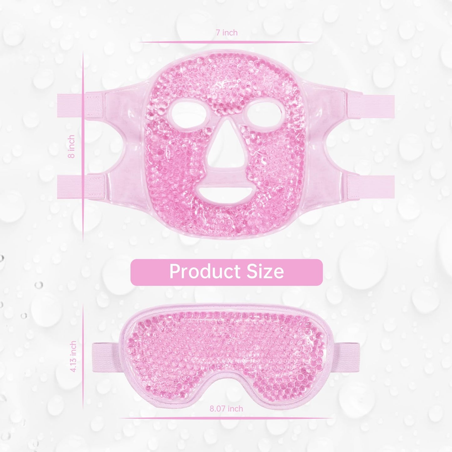 ZNÖCUETÖD Cold Face Ice Mask Facial Ice Pack, Hot Cold Compress for Face