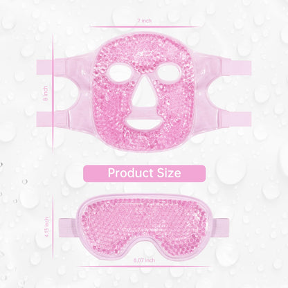 ZNÖCUETÖD Cold Face Ice Mask Facial Ice Pack, Hot Cold Compress for Face