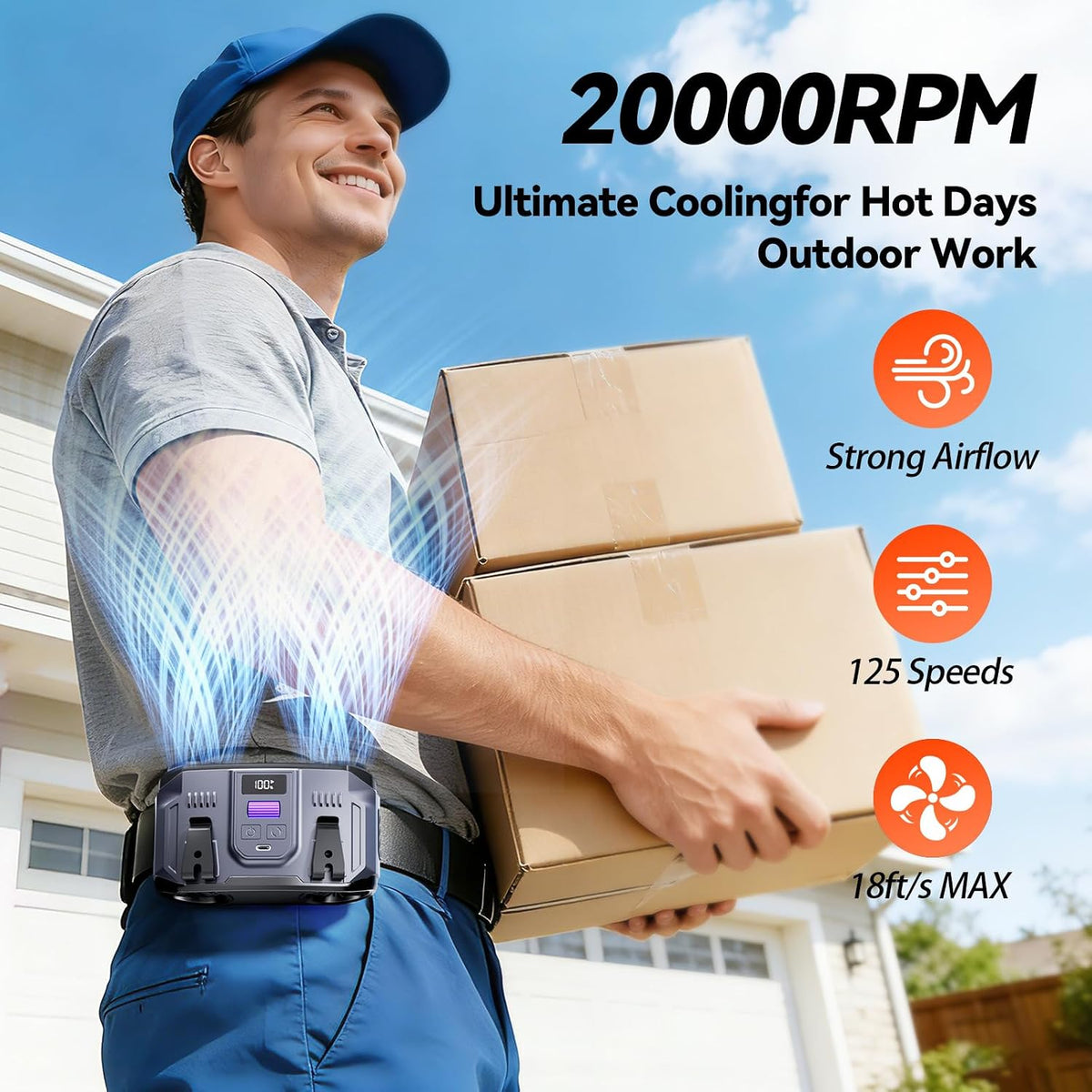24000mAh Personal Waist Fan