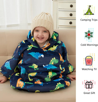 KFUBUO Wearable Blanket Hoodie for Adults Sherpa All Patterns Cat Oversized Sweatshirt Blanket with Pockets for Women