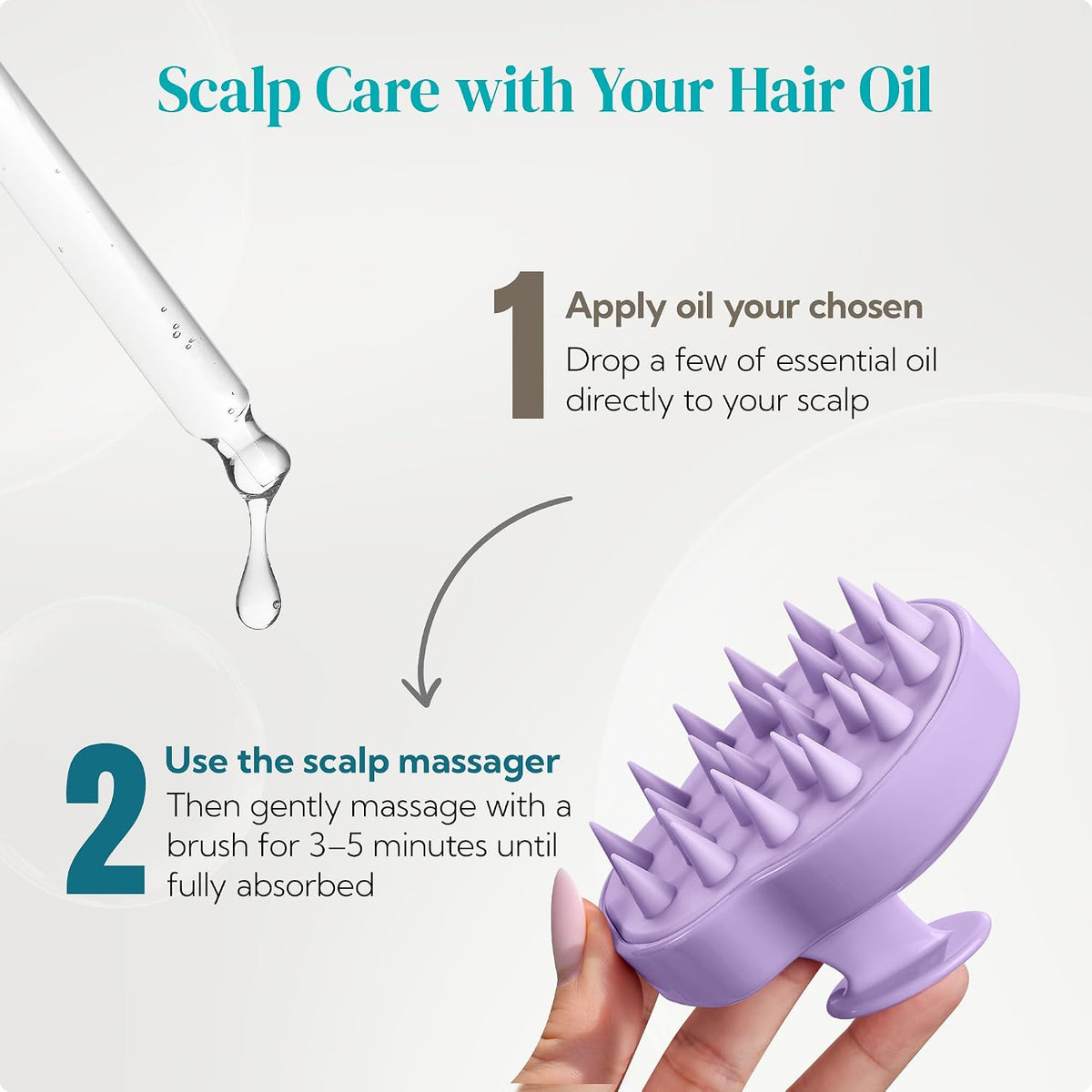 HEETA 2-Pack Large Scalp Massager Scrubber Shampoo Brush for Hair Growth