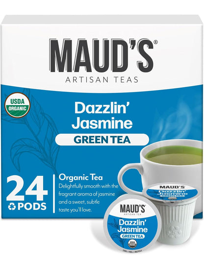 Maud's Organic Jasmine Green Tea Pods, 24ct