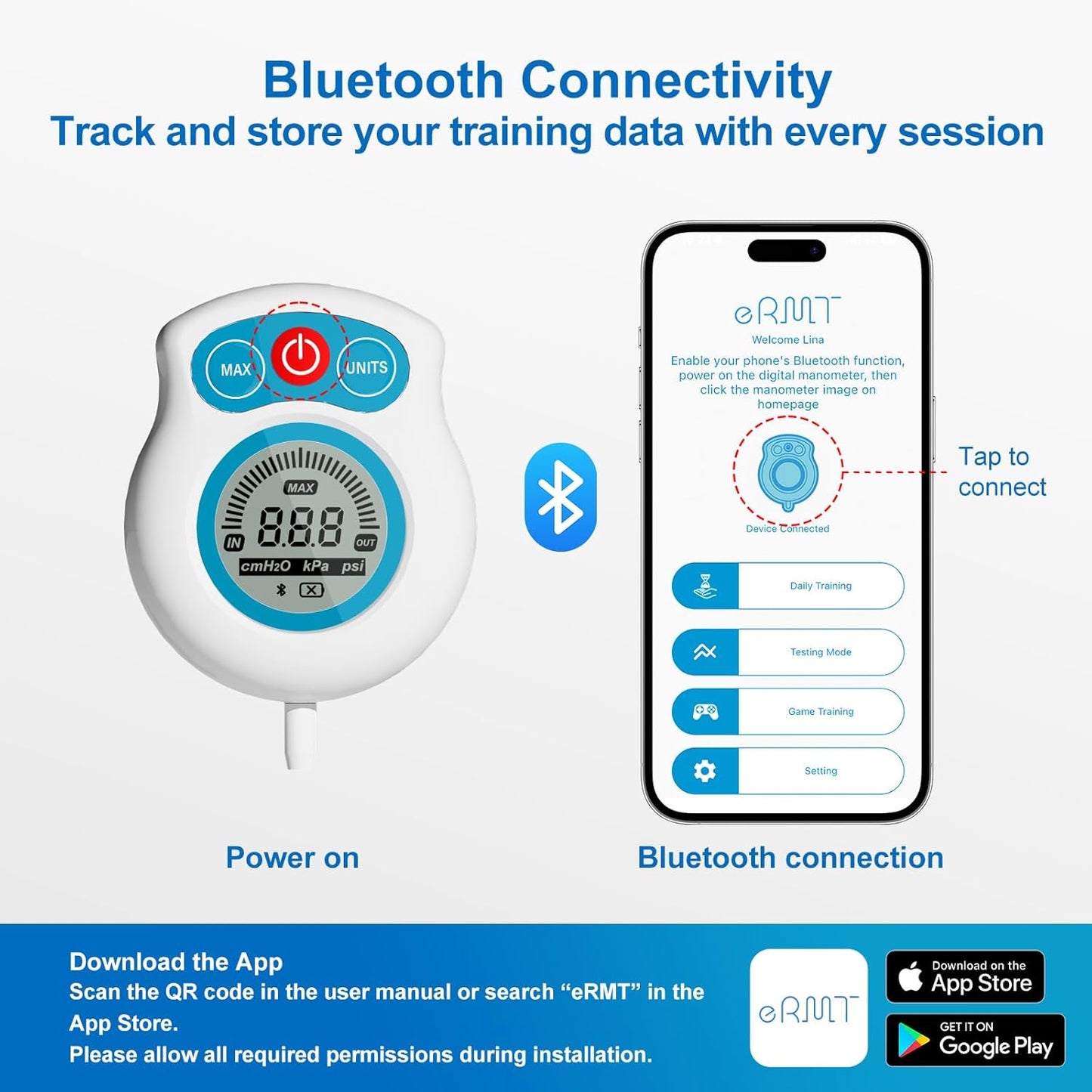 Sonmol Digital Breathing Exercise Device for Lungs with App & Bluetooth | 6 independent resistance levels, app games, travel case, MIP/MEP test & progress tracking – ideal for asthma/COPD, athletes