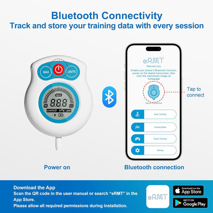 Sonmol Digital Breathing Exercise Device for Lungs with App & Bluetooth | 6 independent resistance levels, app games, travel case, MIP/MEP test & progress tracking – ideal for asthma/COPD, athletes