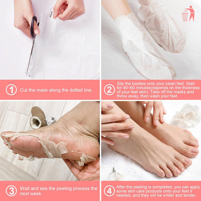 Foot Peeling Mask (5 Pack) Exfoliant for Peeling Off Calluses, Natural Exfoliator for Dry Dead Skin, Callus, Repair Rough Heels Soft Smooth Touch