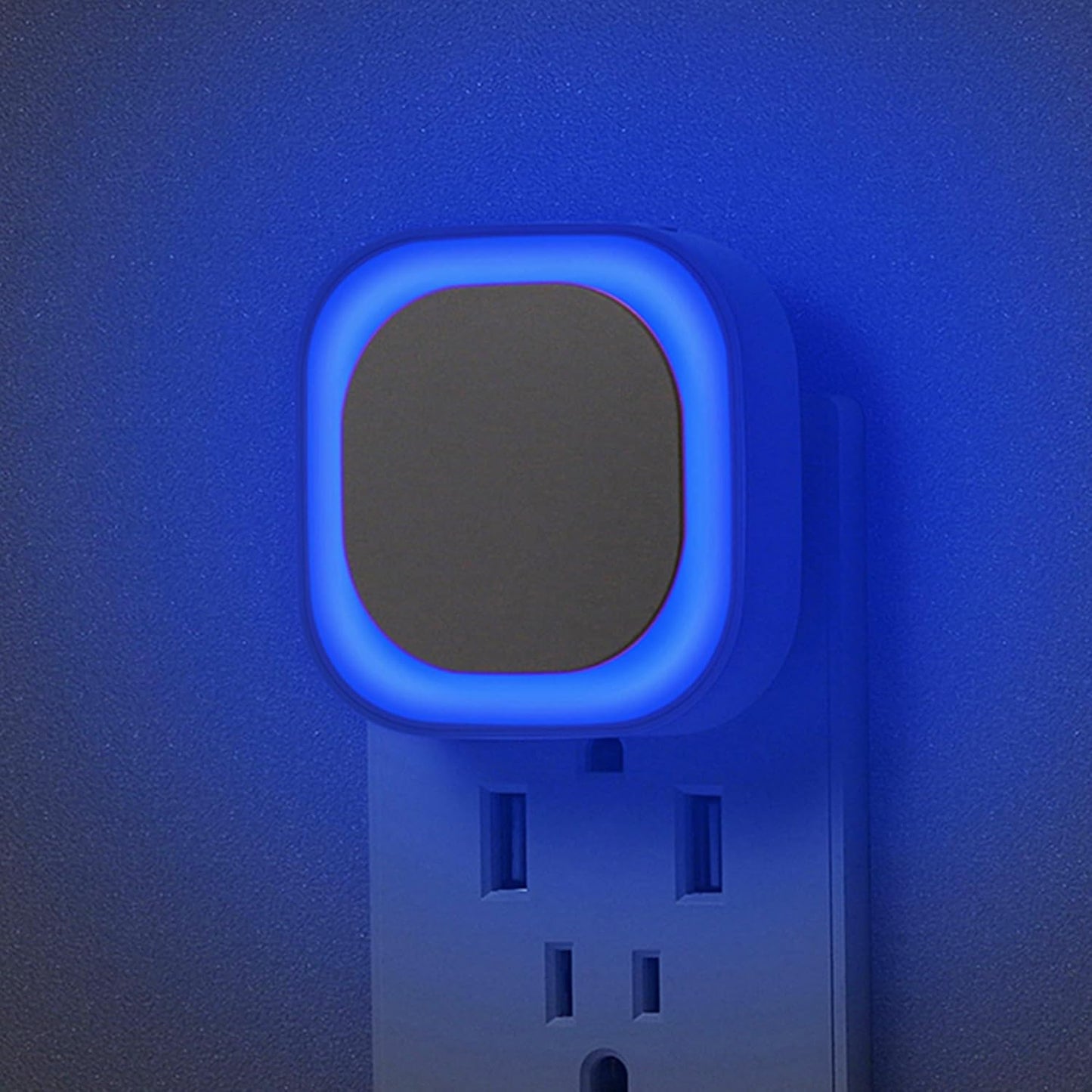 YUNLEX 2 Pack Amber Night Light, Dusk to Dawn Sensor, Warm Glare-Free Reflected Glow, 3-Level Dimmer, Auto On/Off, Plug-in LED Nightlight for Bedroom, Kids, Bathroom, Sleep, Baby Nursery, Toddler