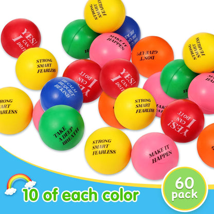 Civaner 60 Pieces Mini Motivational Balls Bulk for Adults, Purple