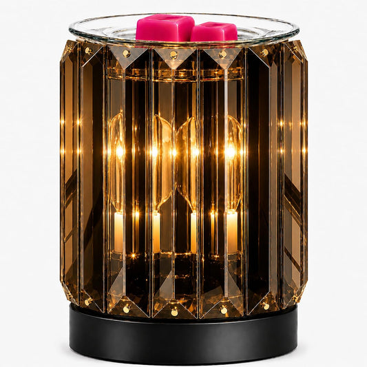 Melting Heater Electric Burning Wax Burner Electric Essential Oil Warmer Incense Wax Melt Warmer Night Light Aroma Decorative Lamp for Gifts & Decor(Golden)