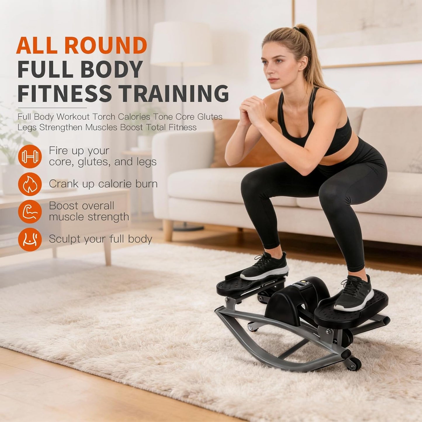 Rock Stair Steppers for Exercise at Home Aerobic Step Platform Side to Side Rocking Fitness Machines Steper up Box for Workout Mini Portable Gym Rocker Escalones para Hacer Ejercicio