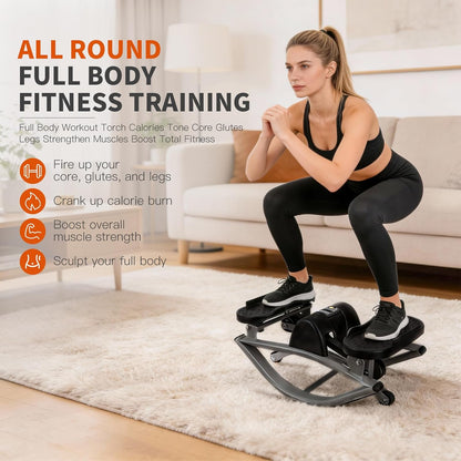 Rock Stair Steppers for Exercise at Home Aerobic Step Platform Side to Side Rocking Fitness Machines Steper up Box for Workout Mini Portable Gym Rocker Escalones para Hacer Ejercicio