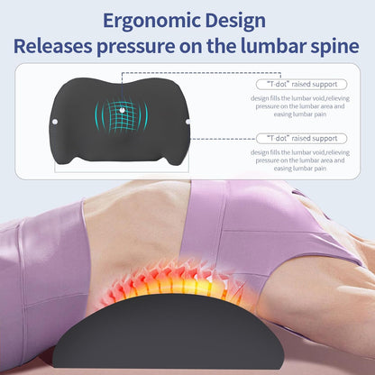 Lumbar Support Pillow for Office Chair, Car Lumbar Pillow Lower Back Pain Relief, Memory Foam Back Cushion with 4D Mesh Cover and Adjustable Straps, Ergonomic Chair Back Pillow for Car,Bed, Gaming