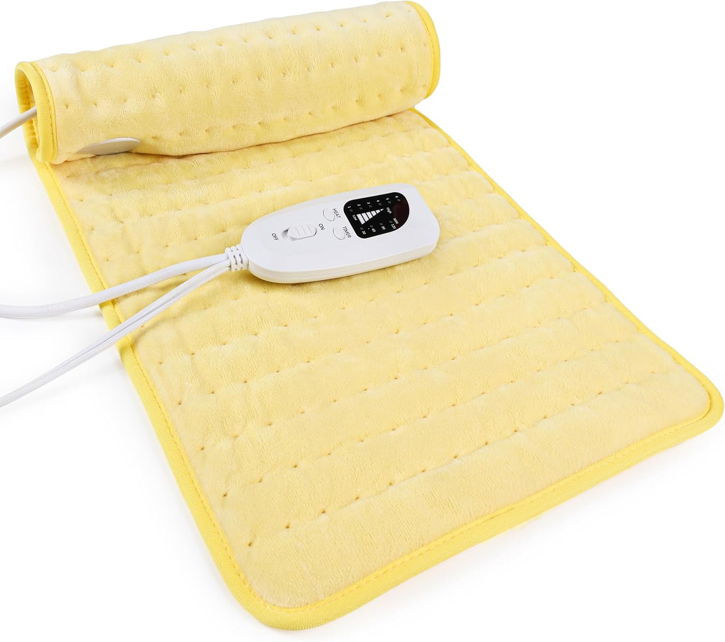 Heating Pad Electric Heat Pad, Hot Heated Pad,Multiple Temp and Timer Settings,Suitable for Shoulders, Neck, arms, Abdomen, Back, Legs, etc. (Silver Gray, 24"X12")