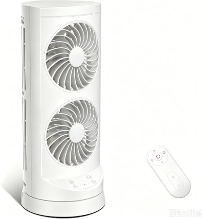 KopBeau Tower Fan for Bedroom, Portable Desk Table Fan with Remote,4 Speeds,12H Timer,60° & 110° Oscillating Electric Fans that Blow Cold Air,Fast Cooling Fan for Home Office Dorm