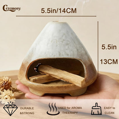 CEREMONY Palo Santo Holder -Mini Ceramic Incense Holder for Palo Santo Sticks