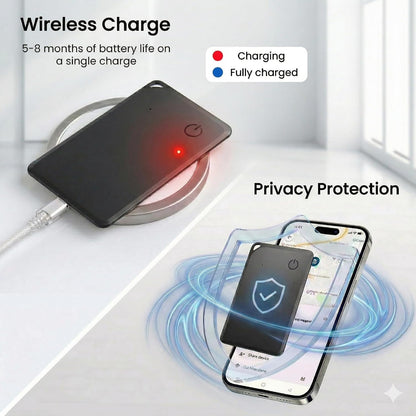 MFi Certified Wallet Tracker Card Compatible with Apple Find My Air Tag iOS