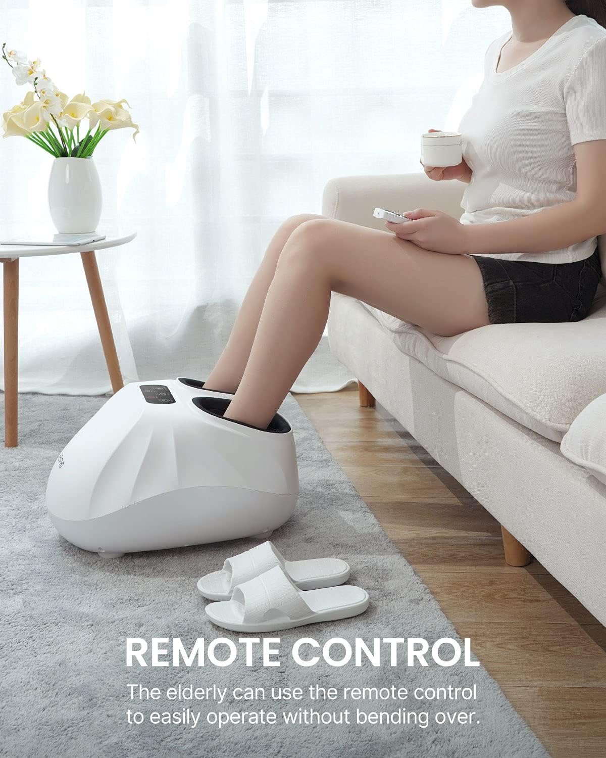 RENPHO Foot Massager Machine with Heat [2026 Upgraded], Plantar Fasciitis FSA Eligible HSA Massager, Shiatsu Foot Massager for Neuropathy, Birthday Self Care Gifts for Women Men, Up to Size 14, Black