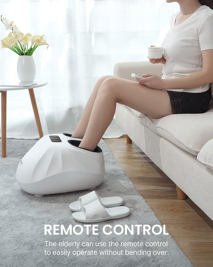 RENPHO Foot Massager Machine with Heat [2026 Upgraded], Plantar Fasciitis FSA Eligible HSA Massager, Shiatsu Foot Massager for Neuropathy, Birthday Self Care Gifts for Women Men, Up to Size 14, Black