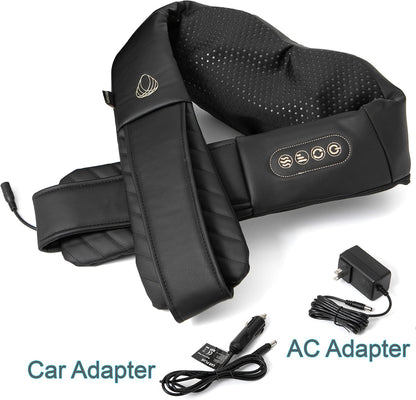 InvoSpa Shiatsu Neck and Back Massager with Heat - Deep Kneading Pillow for Massage - Electric Full Body Massager