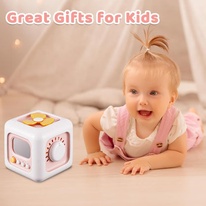 SOCBTNSO Busy Cube Toy for 1 Year Old Boy, Montessori Toys for 1+ Year Old, Travel Toys for Toddlers 1-3, Learning Fine Motor Skills| 1st Birthday Gifts 6 9 12 Months Baby